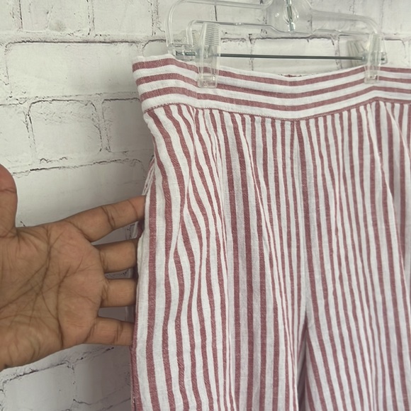 BeachlunchLounge collection linen blend striped capris size medium - Picture 7 of 11